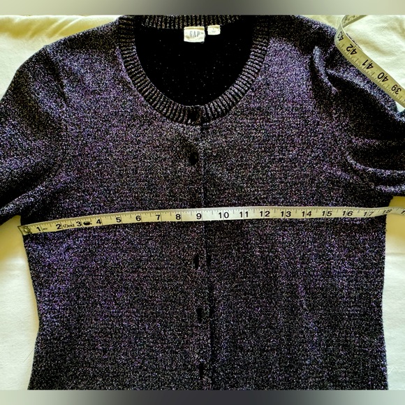 GAP Lurex yarn button down sweater, L🦋 - Picture 3 of 5